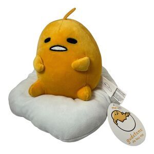 Fiesta Sanrio Gudetama Meh The Lazy Egg Plush Stuffed Animal 8” tall loop NWT
